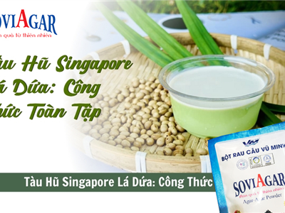 Ngọt Thanh, Thơm Dịu: Tàu Hũ Singapore Lá Dứa Chuẩn Vị Với Bột Rau Câu Vũ Minh